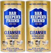 Bar Keepers Friend Powder Cleanser, 12 oz x 2, Multipurpose Cleaner, Degreaser & Remover for Burnt Stainless Steel Pots and Pans, Rust Stains, Hard Water Deposits & Soap Scum