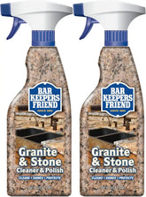 Bar Keepers Friend Granite & Stone Cleaner & Polish (25.4 oz) Granite Cleaner for Use on Natural, Manufactured & Polished Stone, Quartz, Silestone, Soapstone, Marble - Countertop Cleaner & Polish (2)