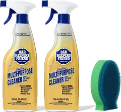 Bar Keepers Friend MORE Spray + Foam Multipurpose Cleaner, 25.4 oz x 2, Surface Cleaner Removes Rust Stains, Mineral Deposits, Soap Scum, Grime & Tarnish