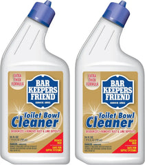 Bar Keepers Friend Toilet Bowl Cleaners (2 x 24 fl oz), Extra Thick & Fast-Acting Toilet & Bathroom Cleaner, Cleaning & Deodorizing, Removes Hard Water & Rust Stains, Grime & Odor, Bleach-Free